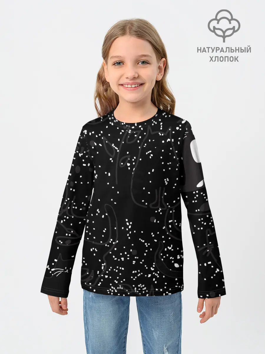 Детский лонгслив / Кис-Кис