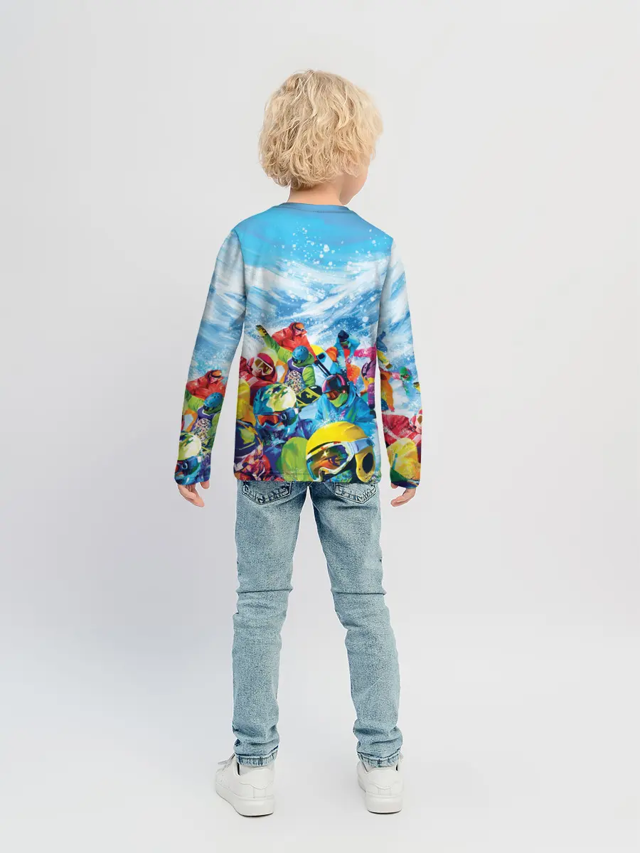 Детский лонгслив / Палитра сноуборд