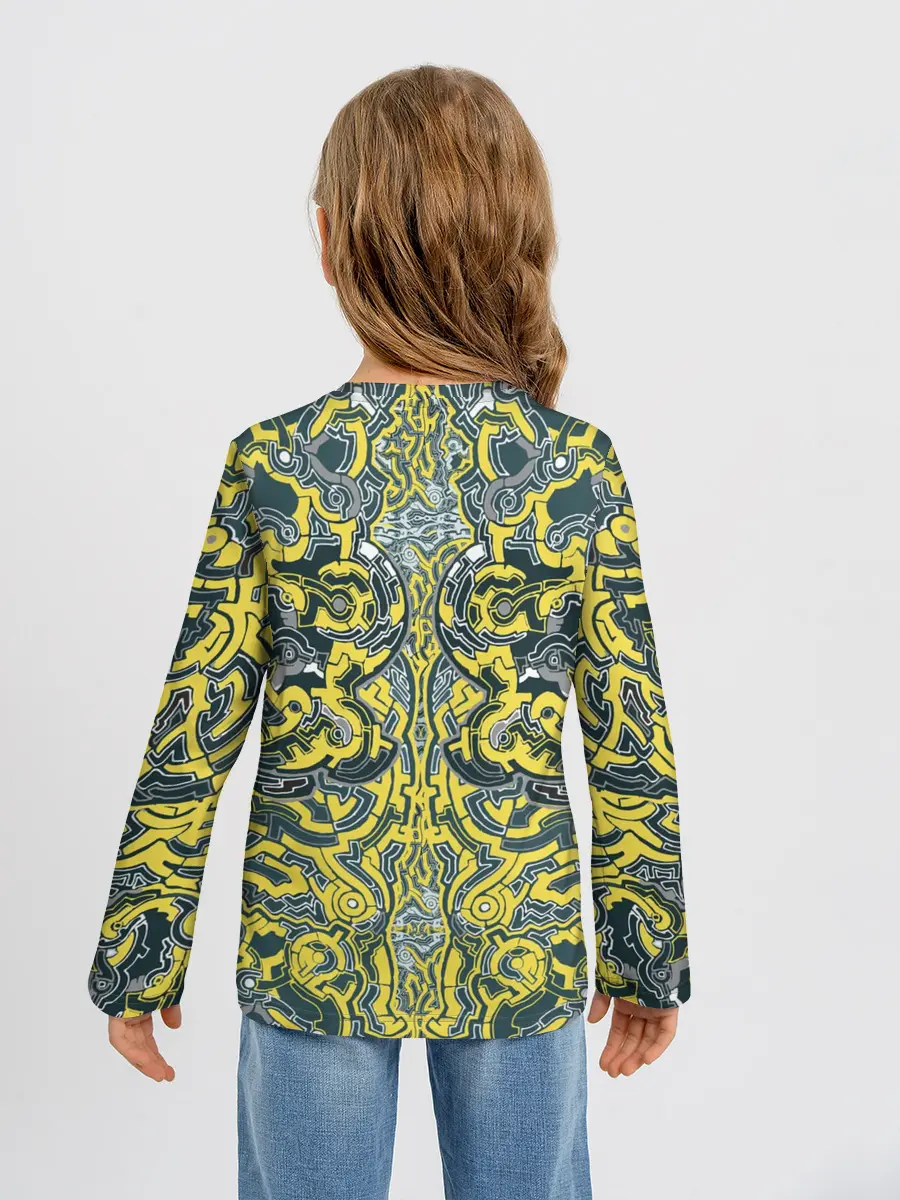 Детский лонгслив / УЗОР , ФУТУРИЗМ,