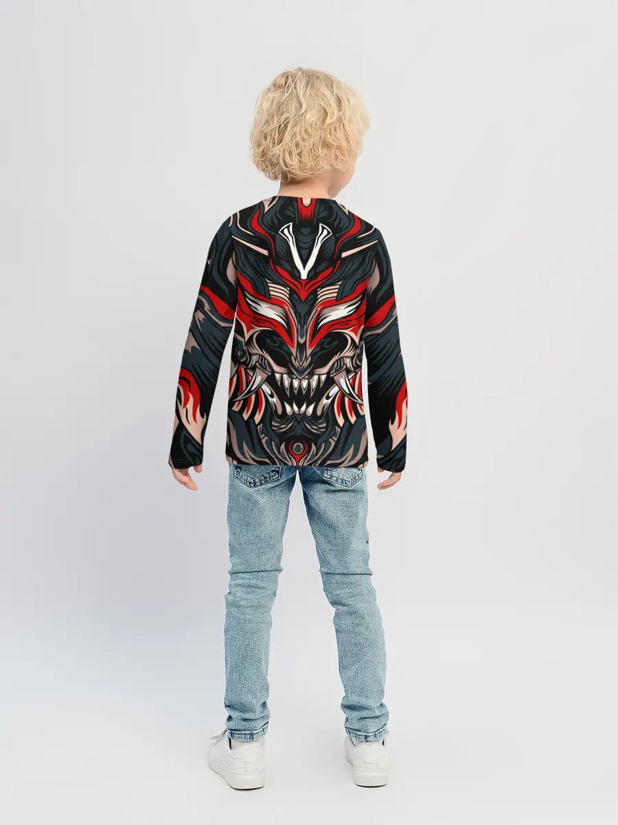 Детский лонгслив / Черный самурай