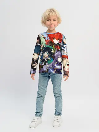 Детский лонгслив / Персонажи Genshin Impact