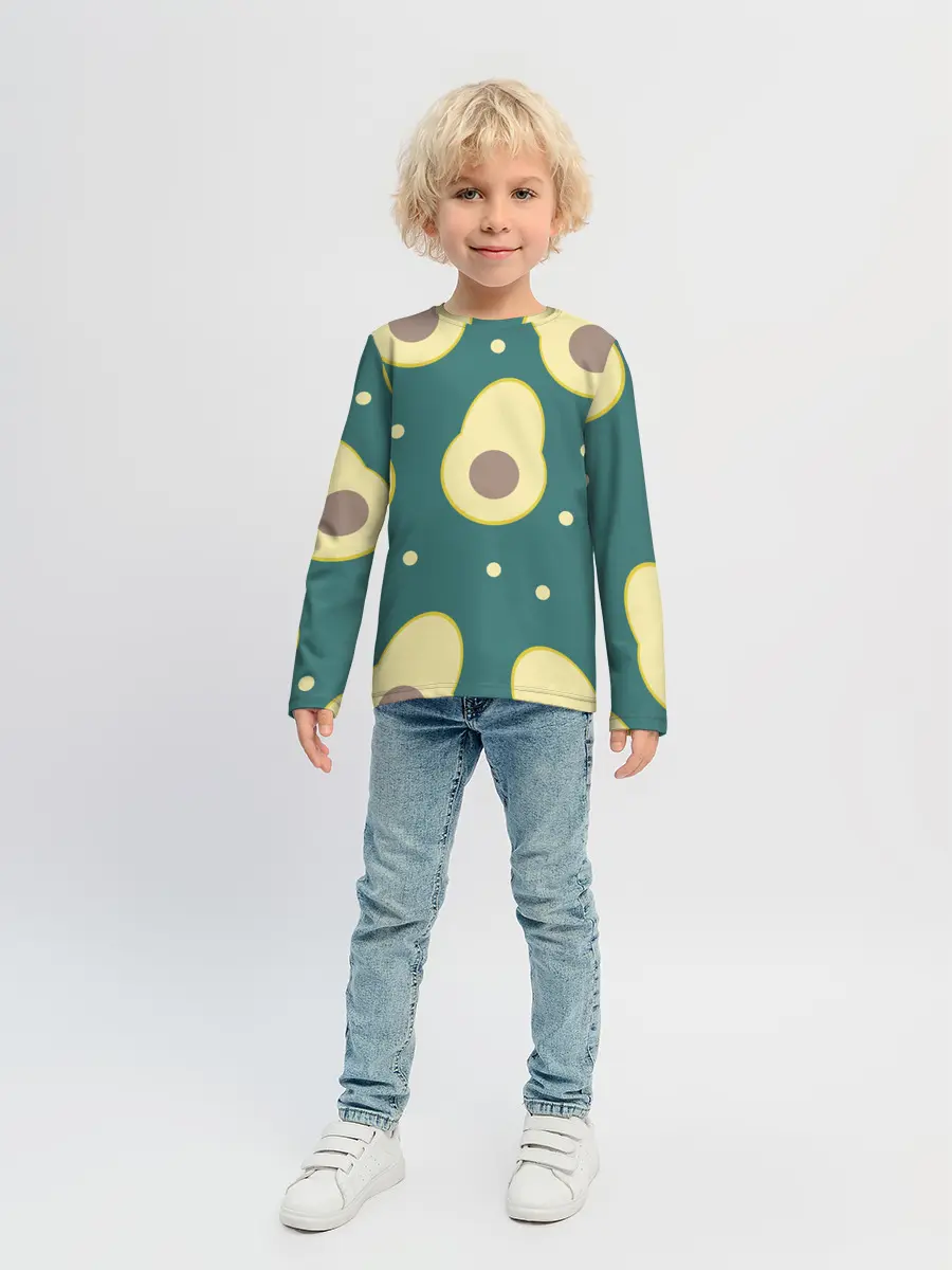 Детский лонгслив / Авокадо