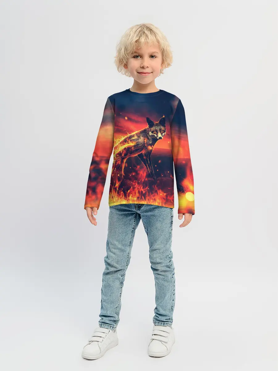 Детский лонгслив / Огненная лиса