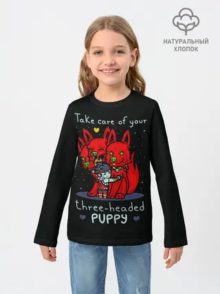 Детский лонгслив / Hades Загрей и милый цербер