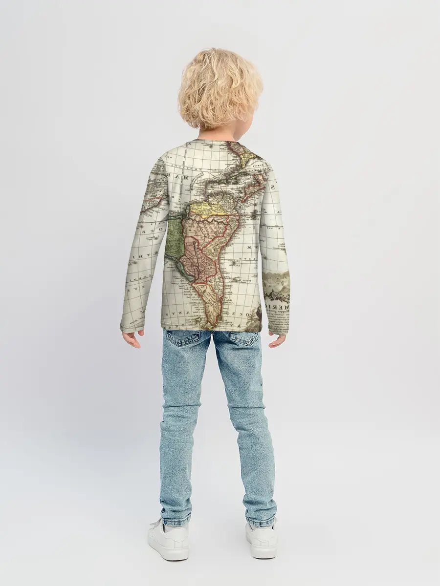Детский лонгслив / ВИНТАЖНАЯ КАРТА