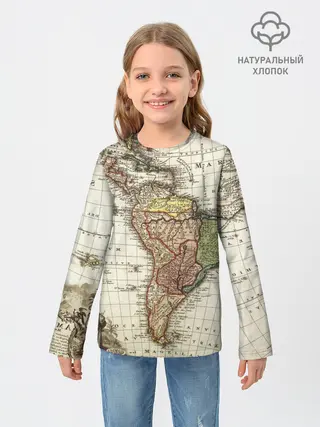 Детский лонгслив / ВИНТАЖНАЯ КАРТА