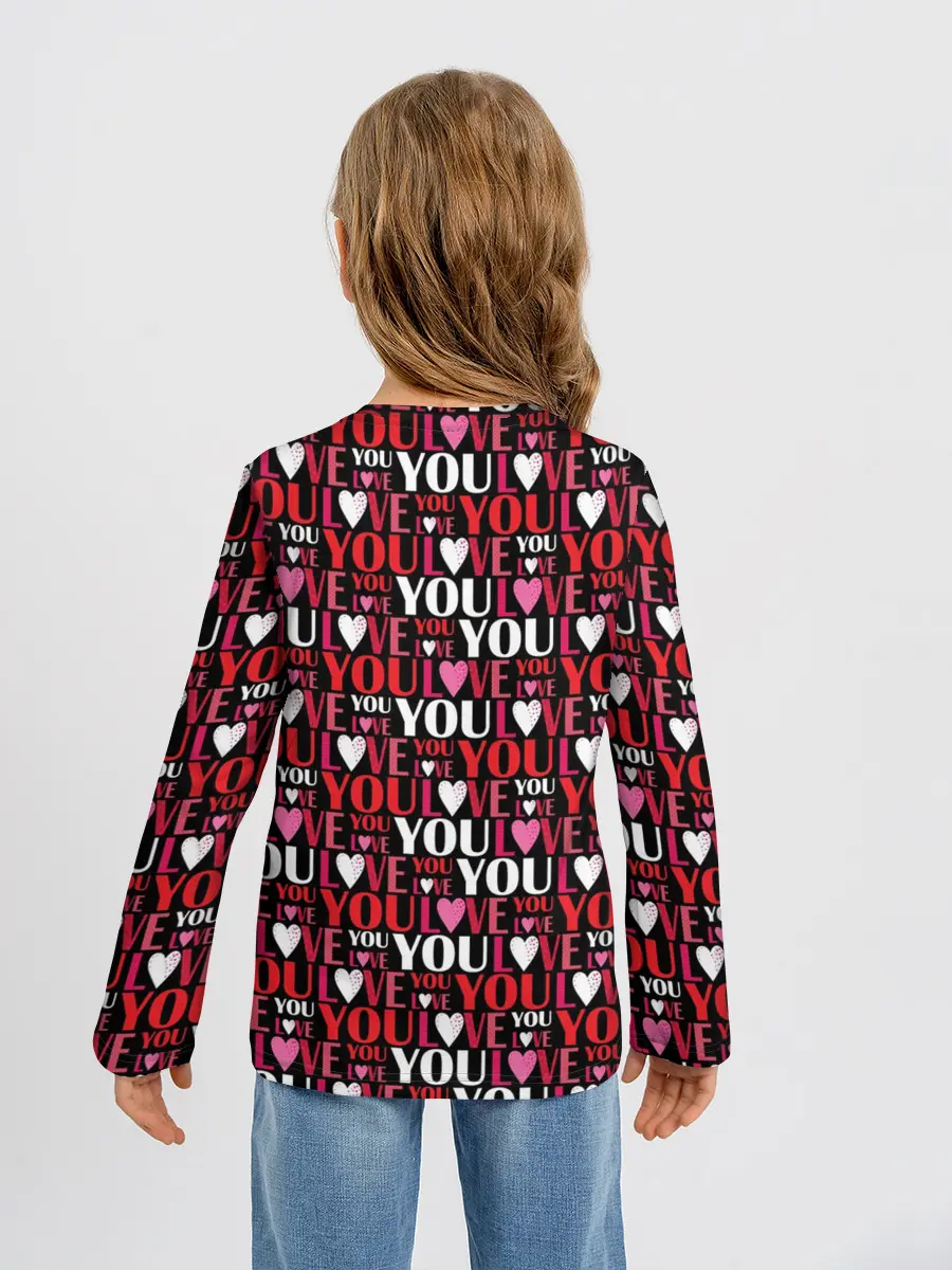 Детский лонгслив / Люблю Тебя!