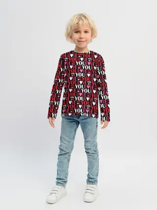 Детский лонгслив / Люблю Тебя!