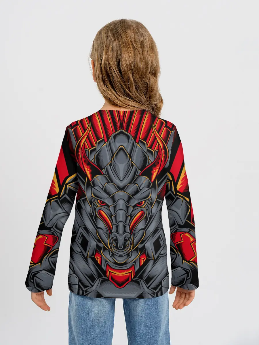 Детский лонгслив / Механический дракон