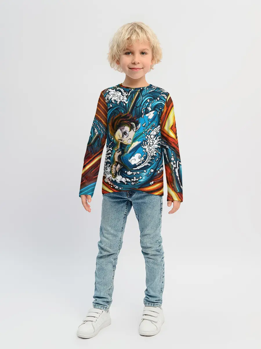 Детский лонгслив / Танджиро Камадо Клинок демонов