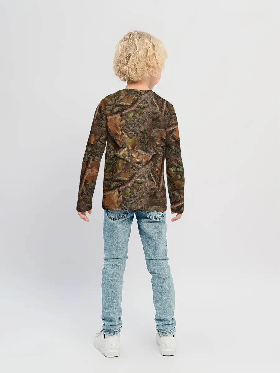 Детский лонгслив / Охотничий камуфляж