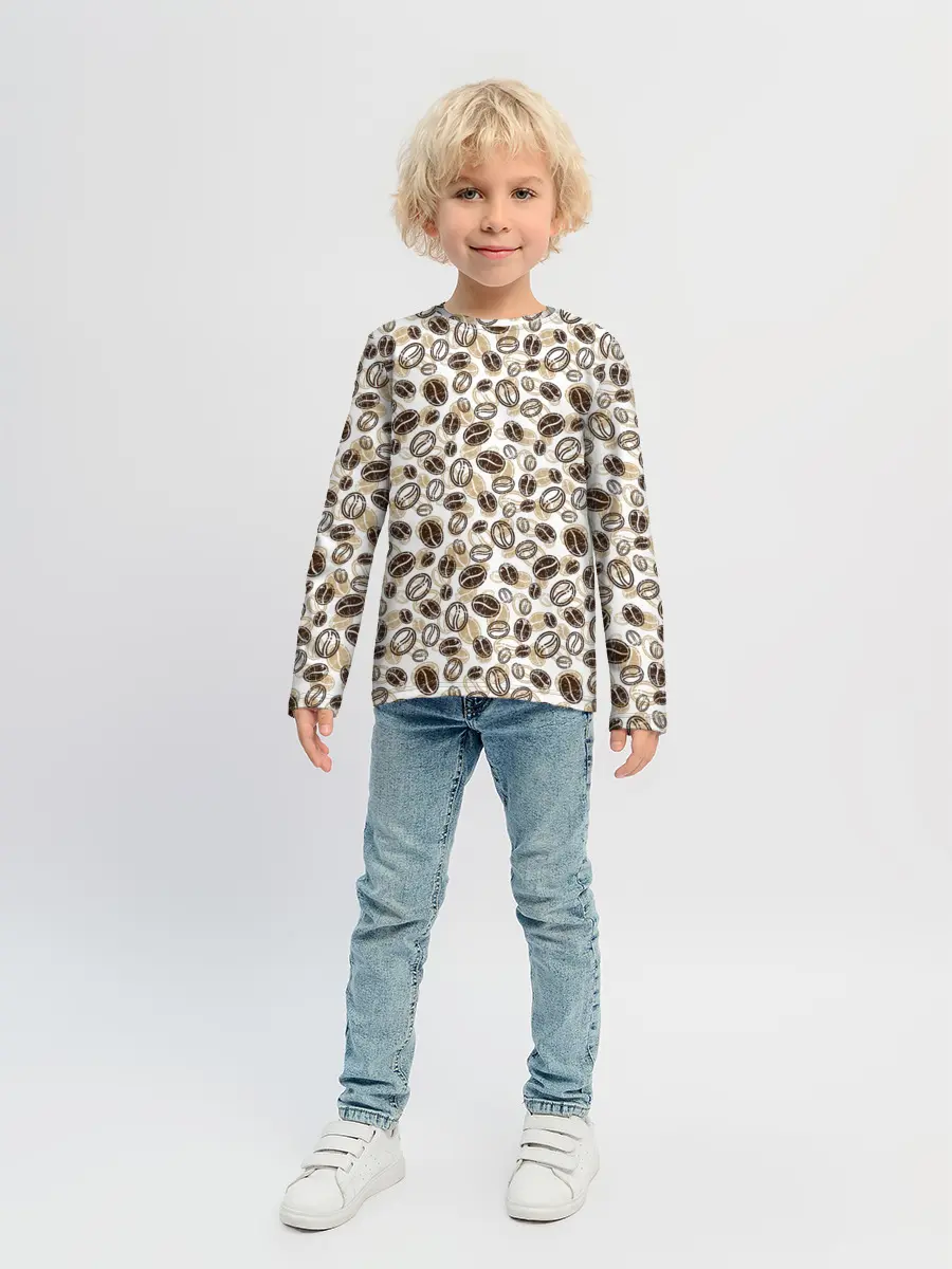 Детский лонгслив / Кофе