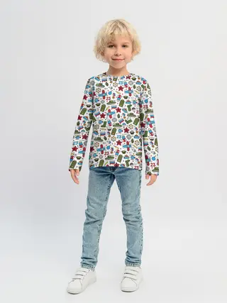 Детский лонгслив / 23 февраля