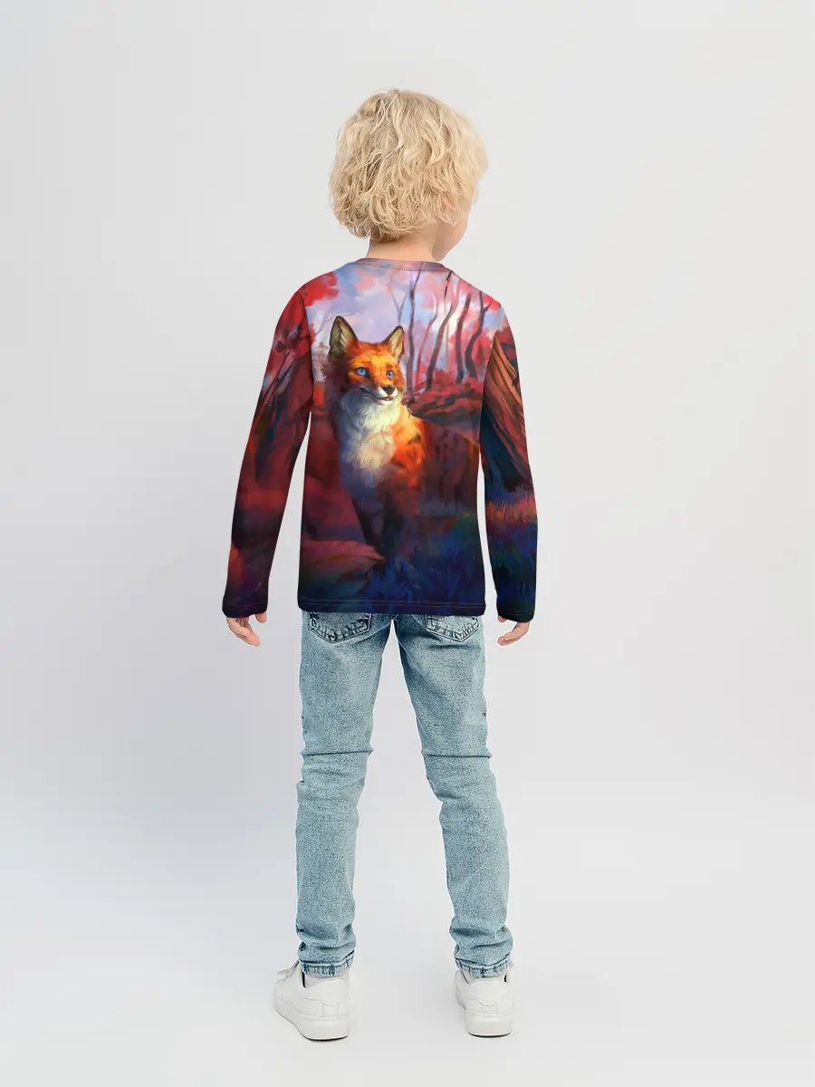 Детский лонгслив / Рыжая лиса
