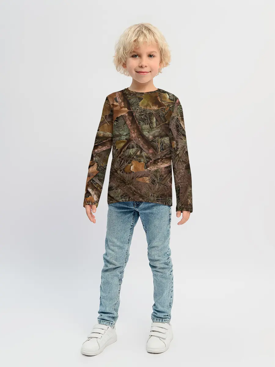 Детский лонгслив / Охотничий камуфляж