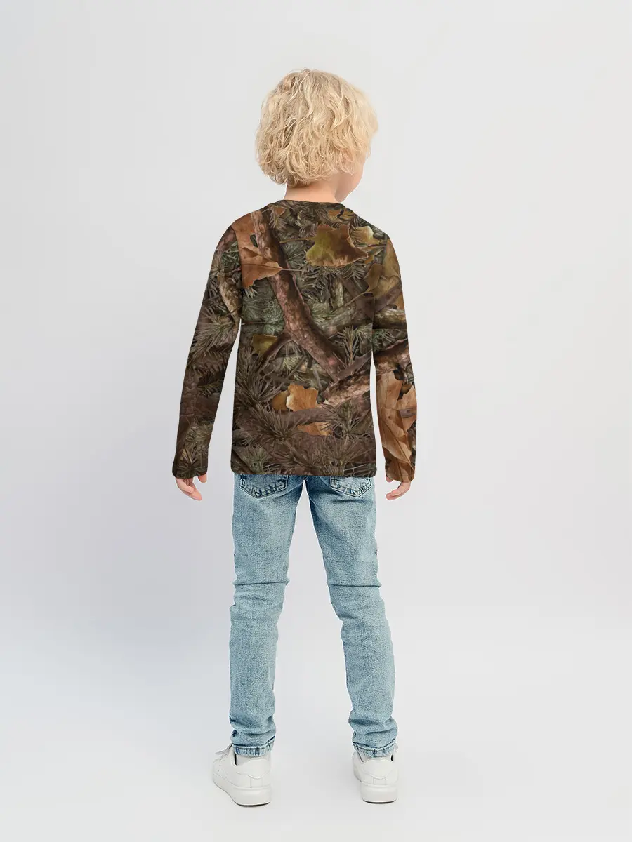Детский лонгслив / Охотничий камуфляж