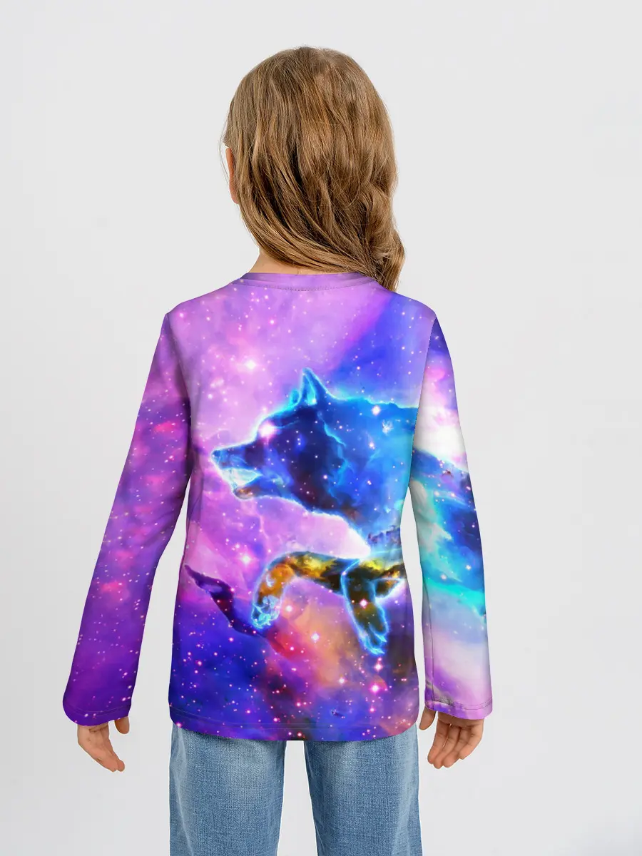 Детский лонгслив / Волки