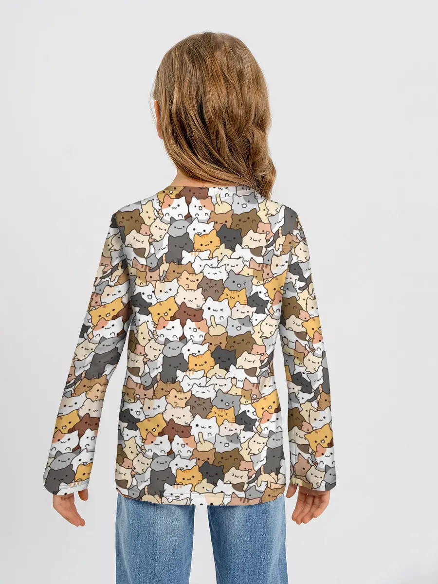 Детский лонгслив / Котики муркотики