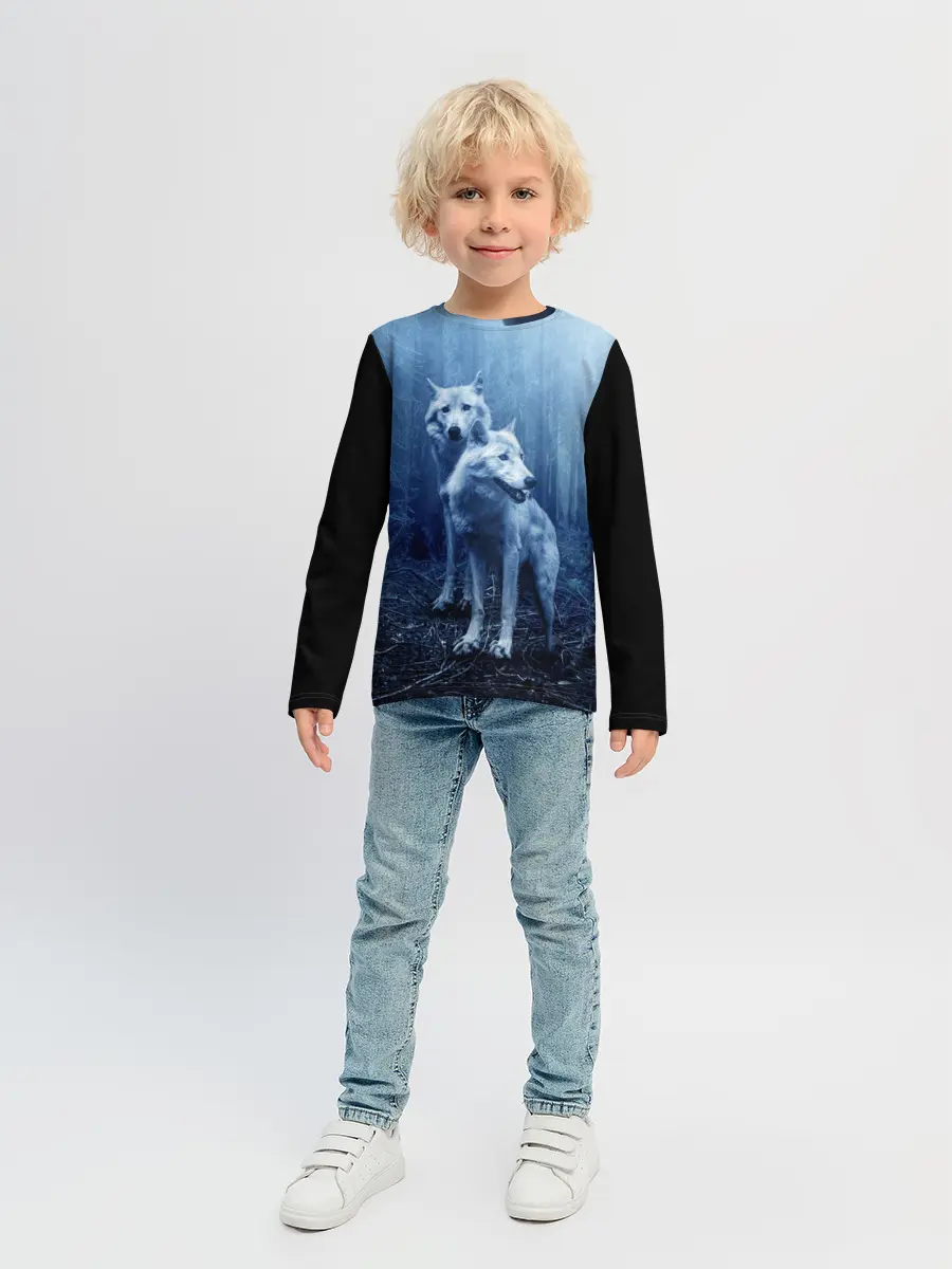 Детский лонгслив / Волки