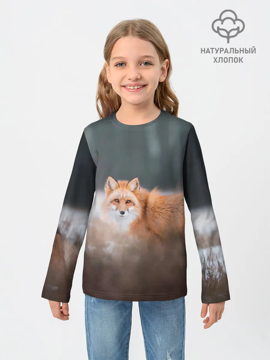 Детский лонгслив / Лиса