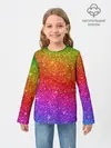 Детский лонгслив / Блестки радуги