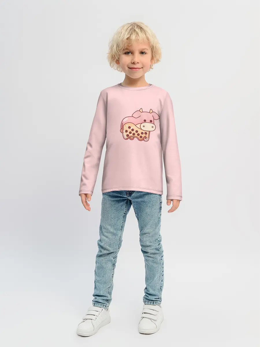 Детский лонгслив / Стеклянная свинка