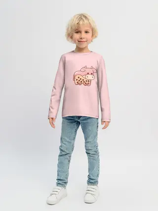 Детский лонгслив / Стеклянная свинка