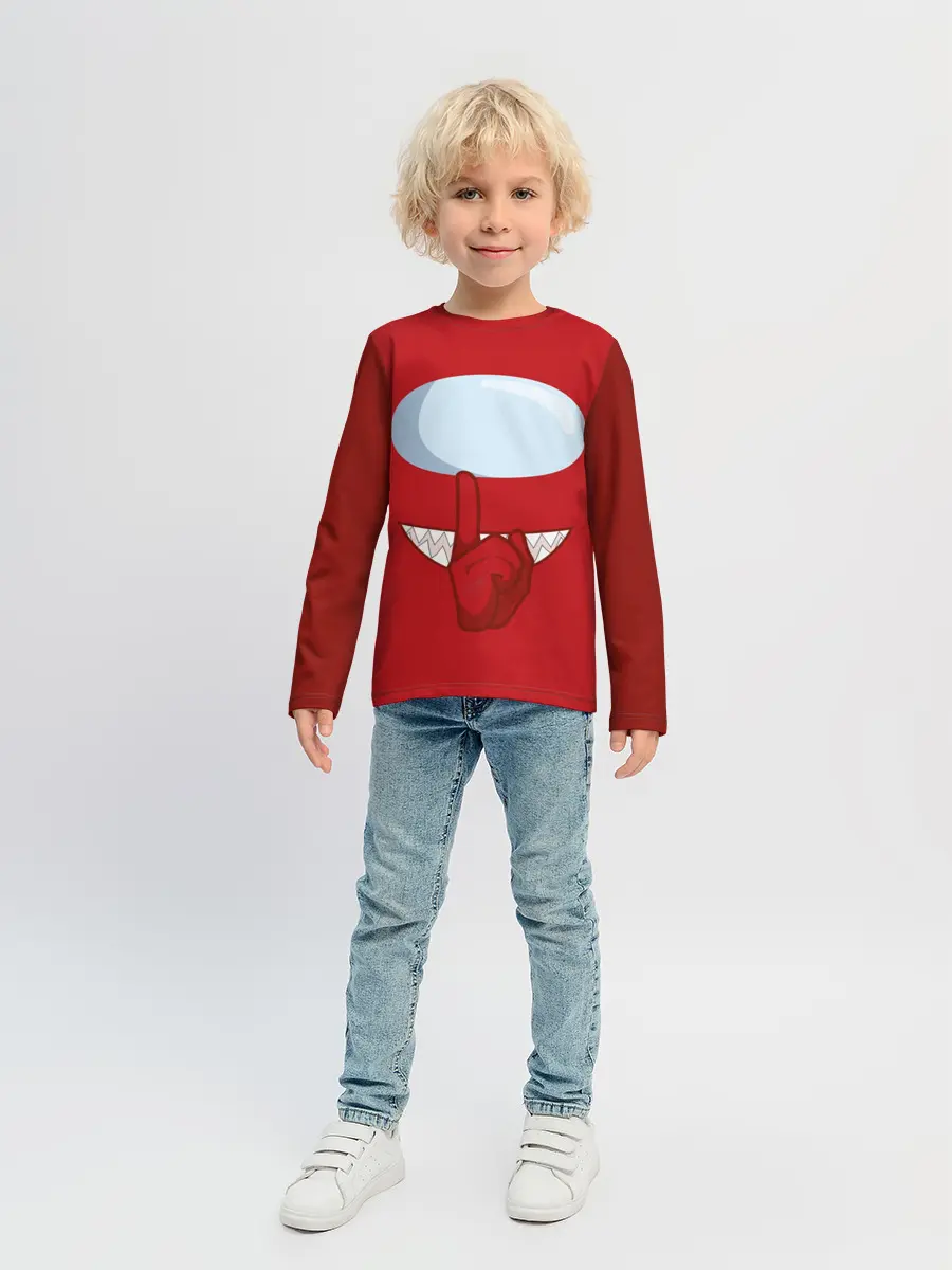 Детский лонгслив / AMONG US | RED IMPOSTOR