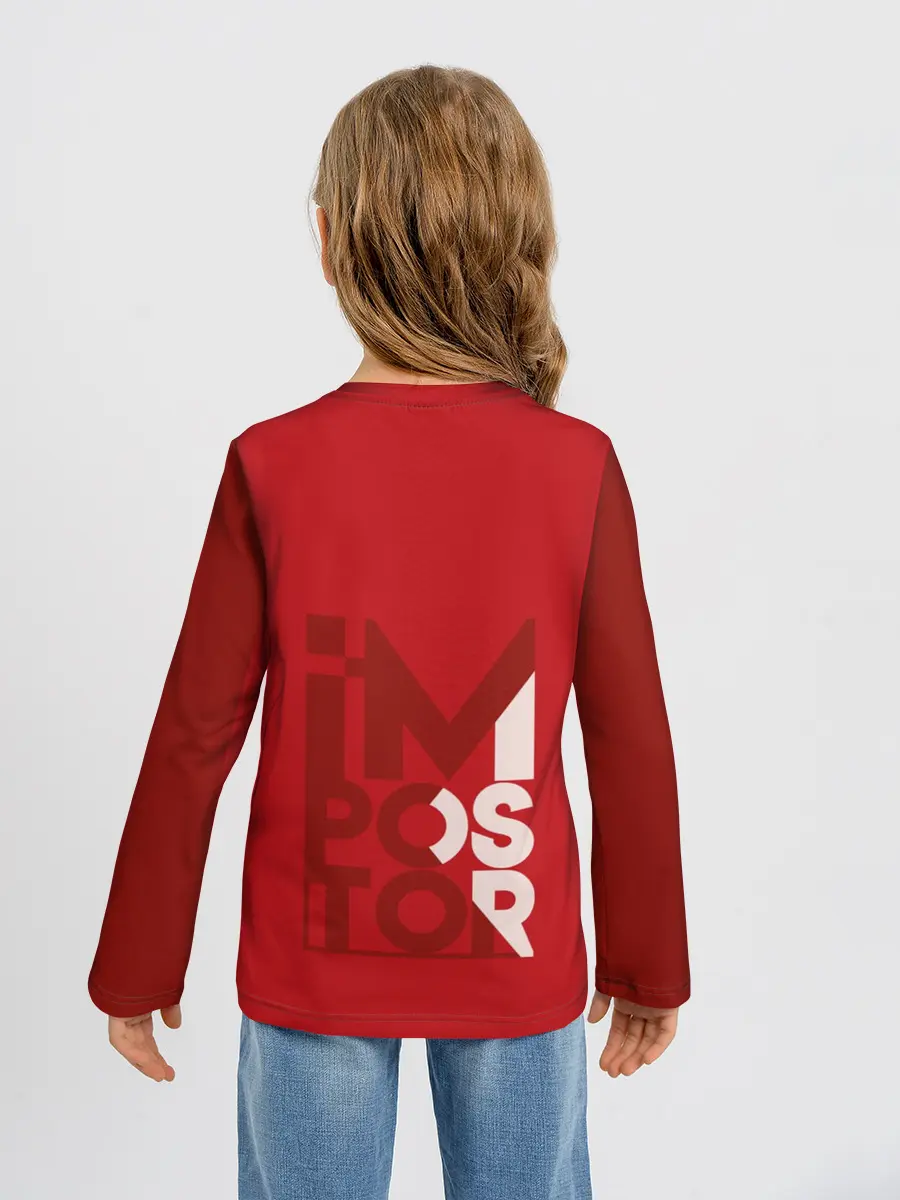 Детский лонгслив / AMONG US | RED IMPOSTOR