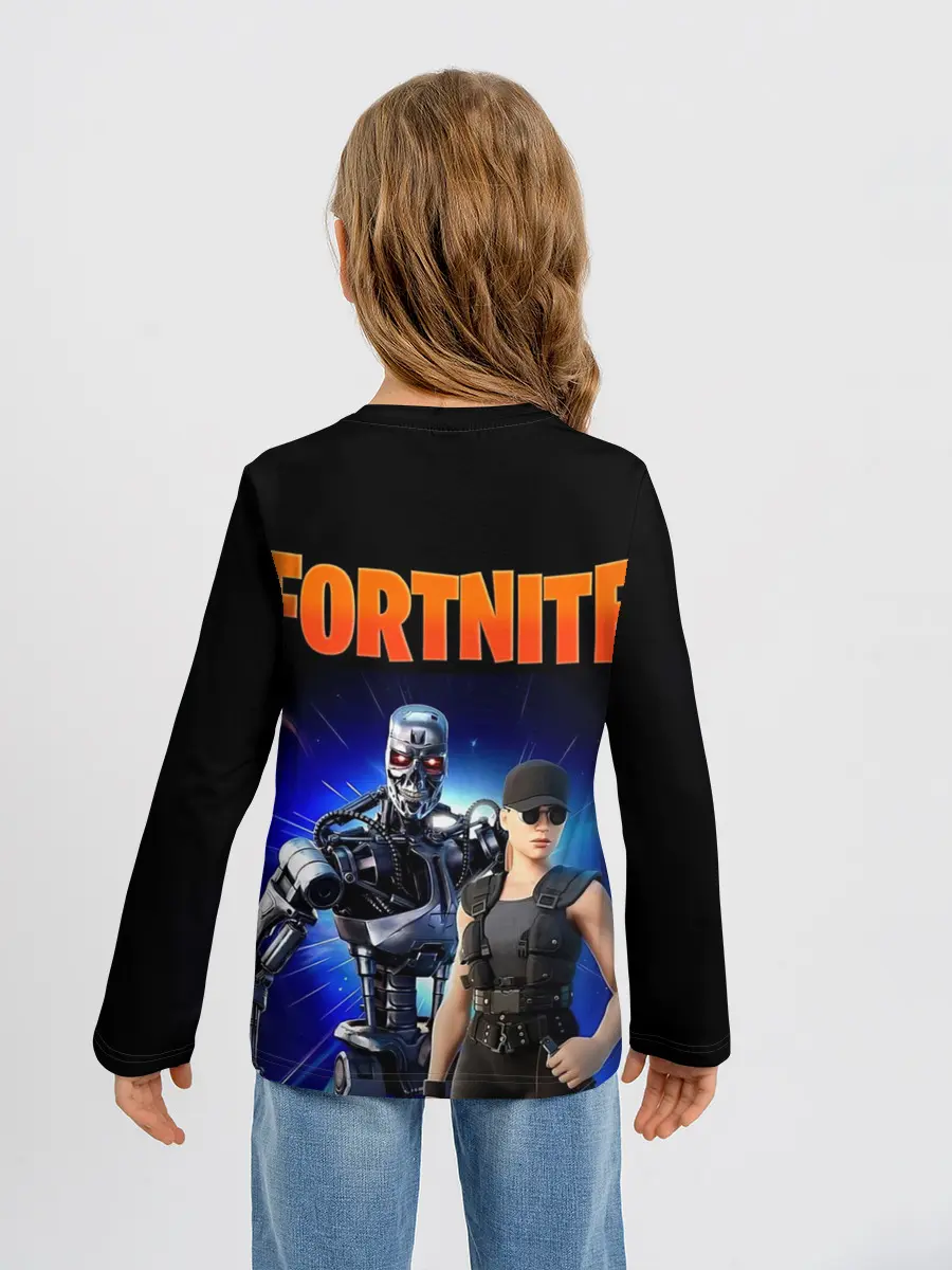 Детский лонгслив / Fortnite терминатор