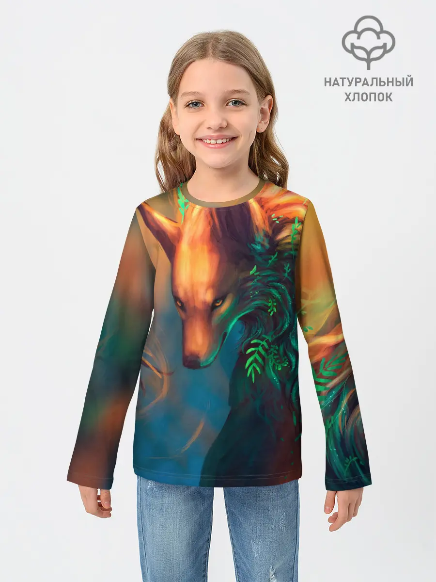 Детский лонгслив / Волшебная лиса