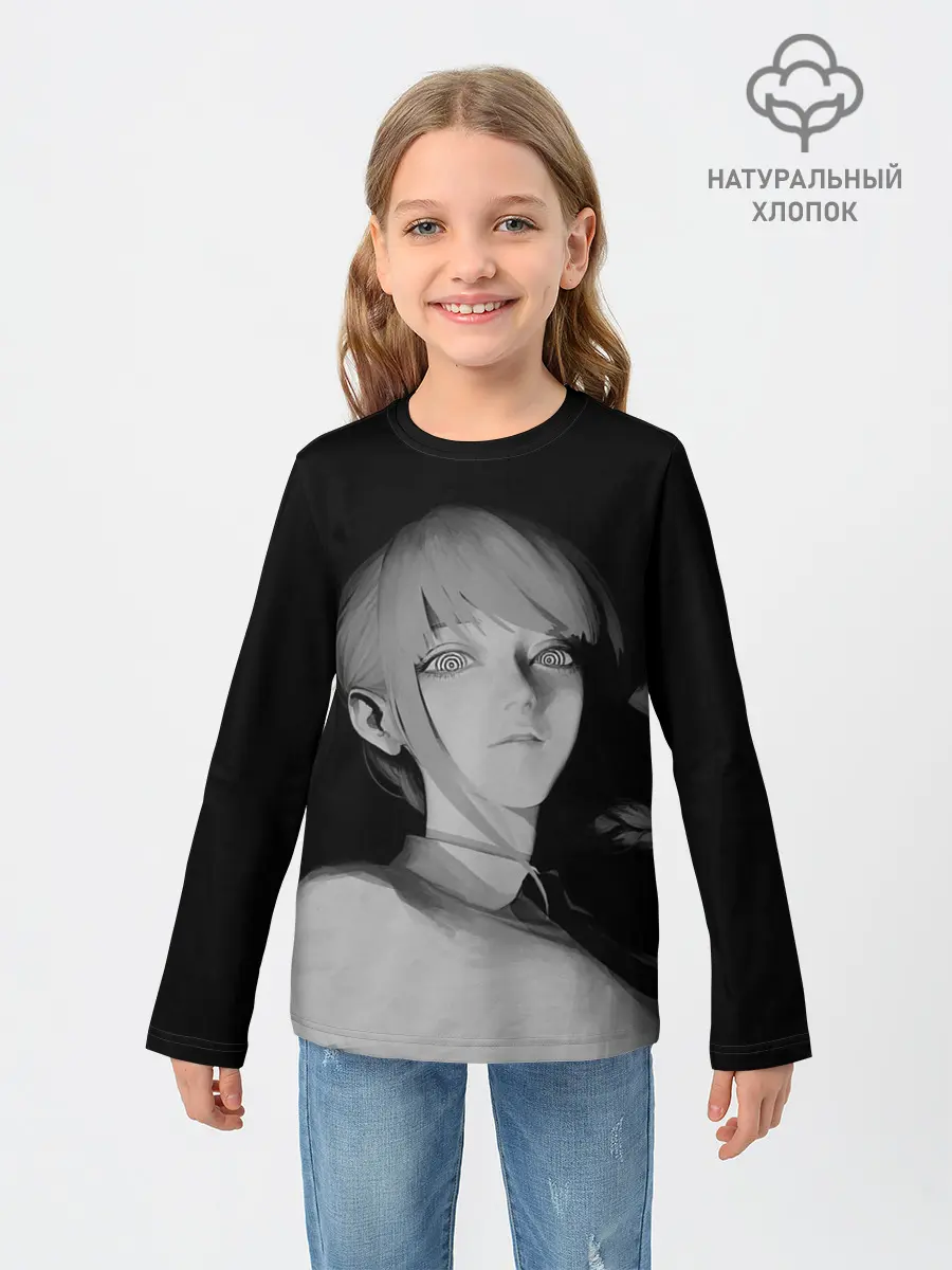 Детский лонгслив / Makima Chainsaw Man 3D модель