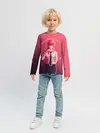 Детский лонгслив / Макима на красном фоне