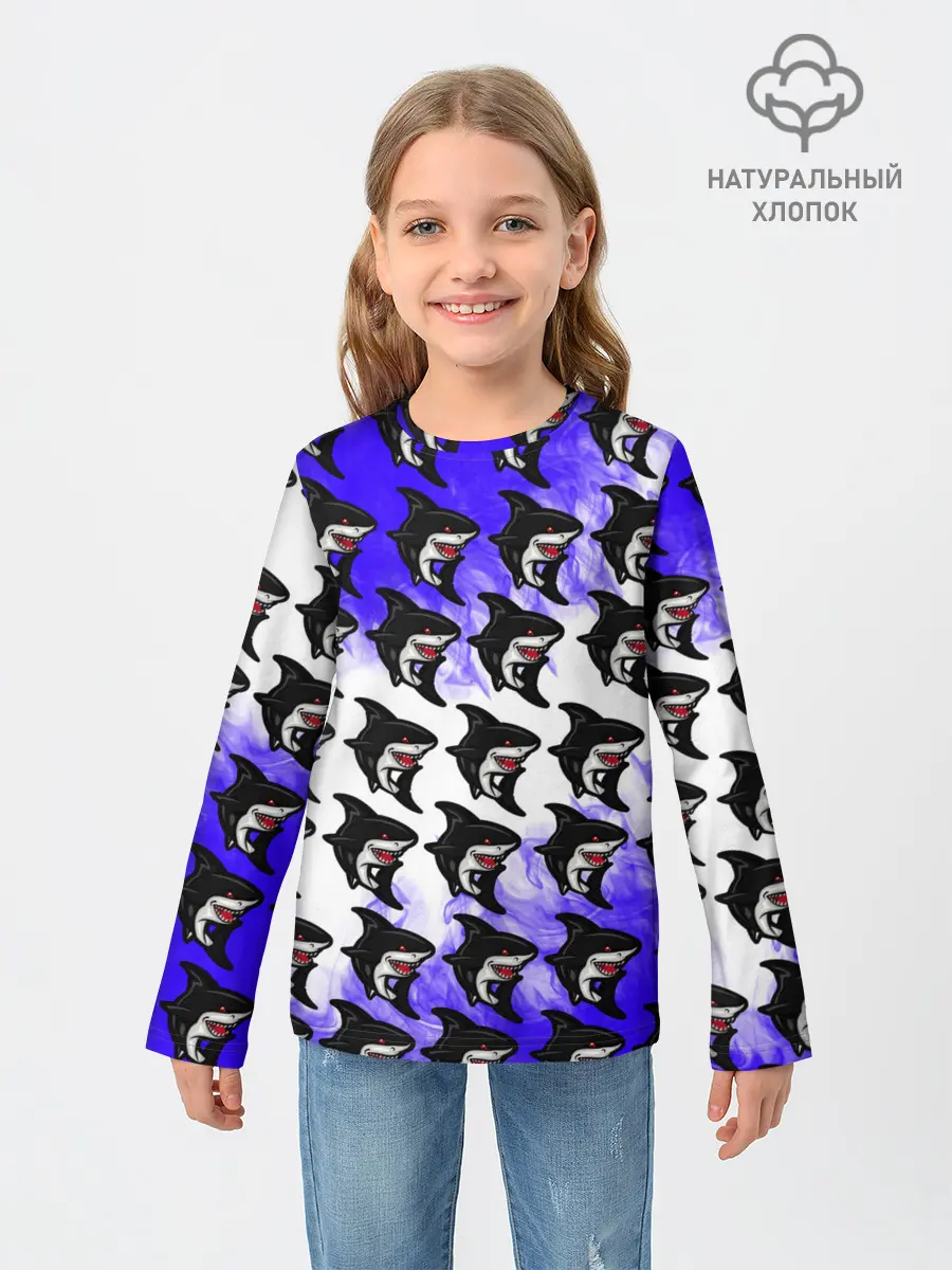 Детский лонгслив / Акула