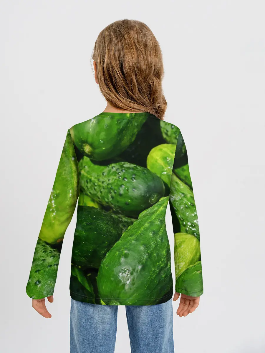 Детский лонгслив / Огурцы