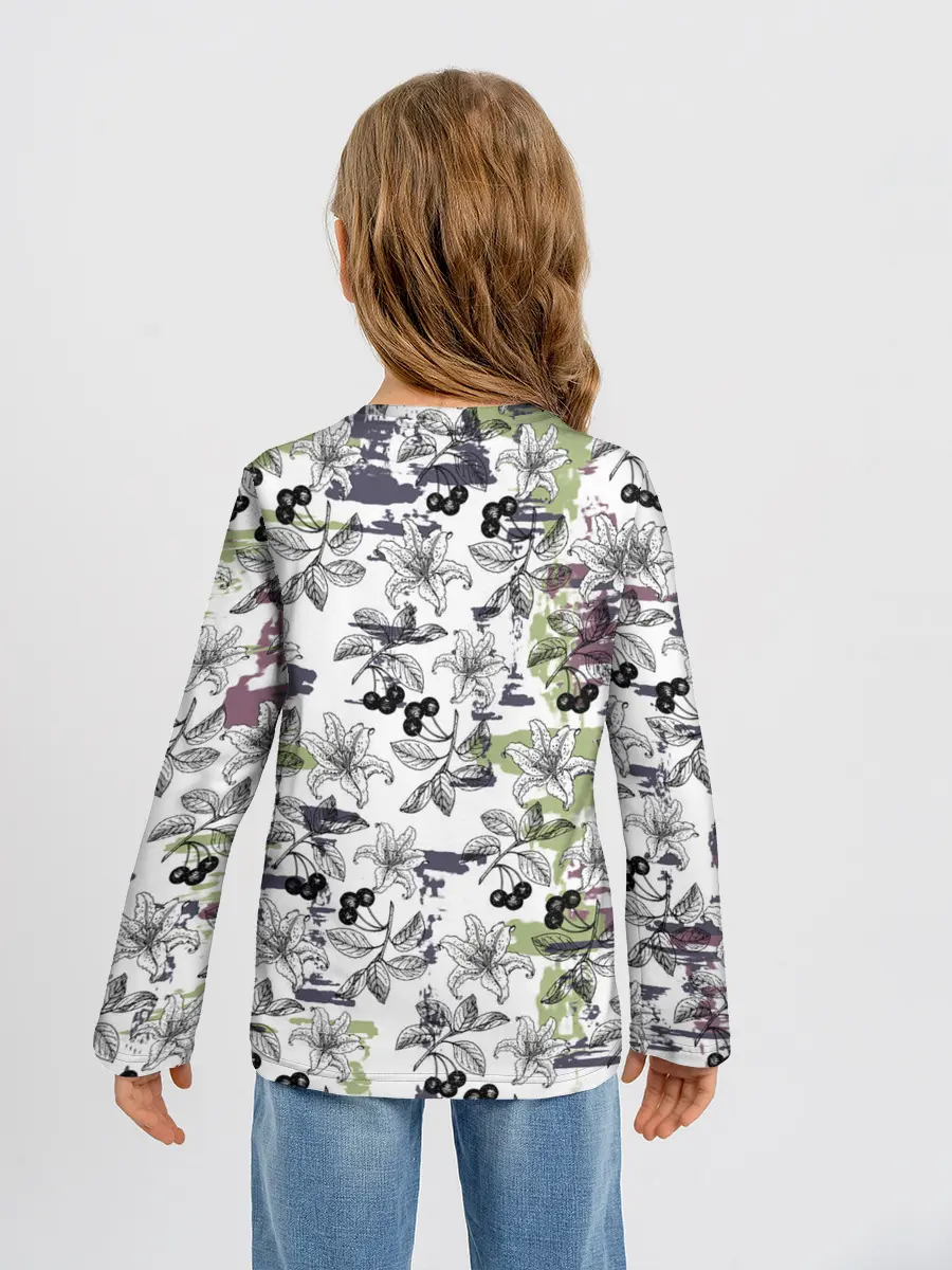 Детский лонгслив / Лилии