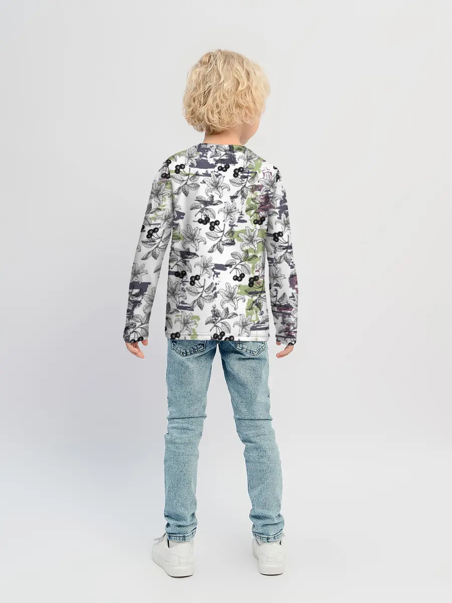 Детский лонгслив / Лилии