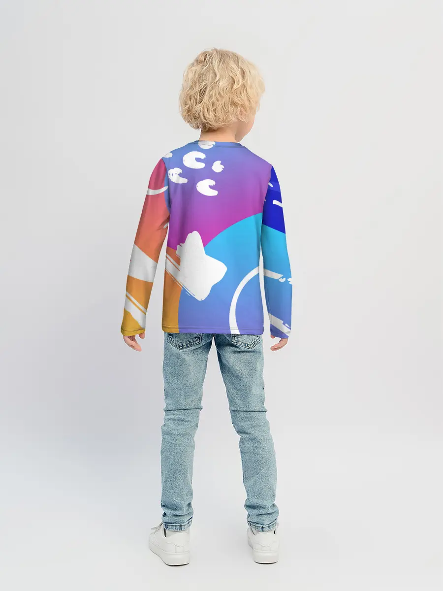 Детский лонгслив / Градация цвета