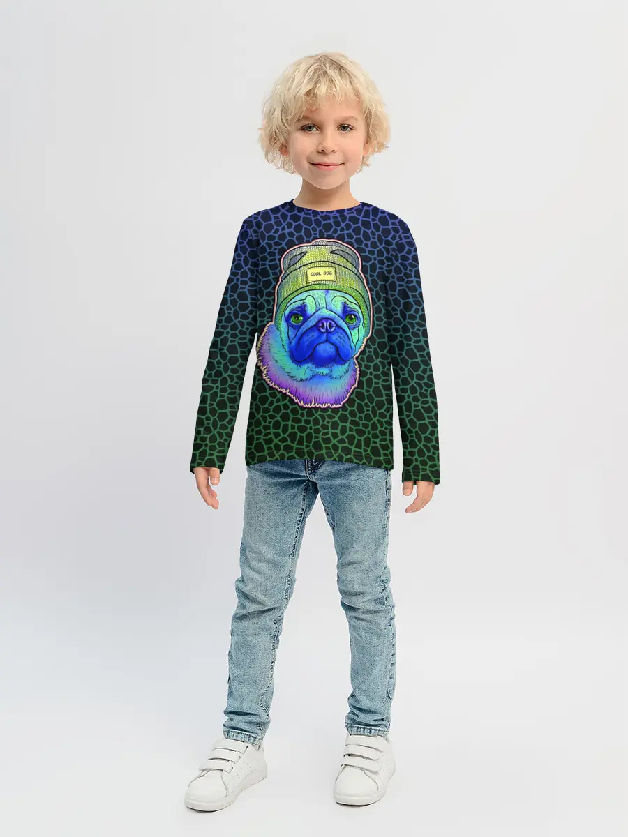Детский лонгслив / Мопс