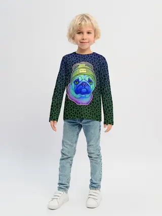 Детский лонгслив / Мопс