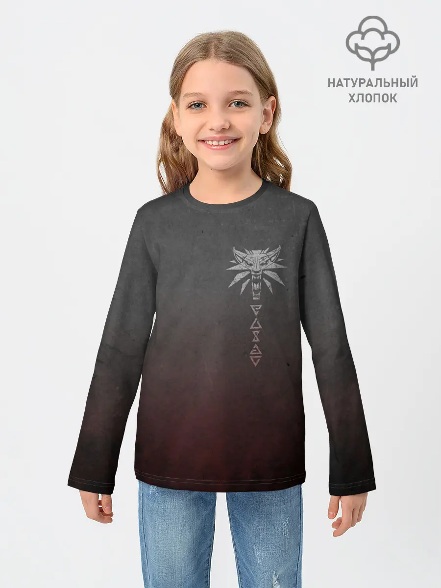 Детский лонгслив / Эмблема Ведьмак