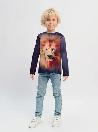 Детский лонгслив / Space Lion