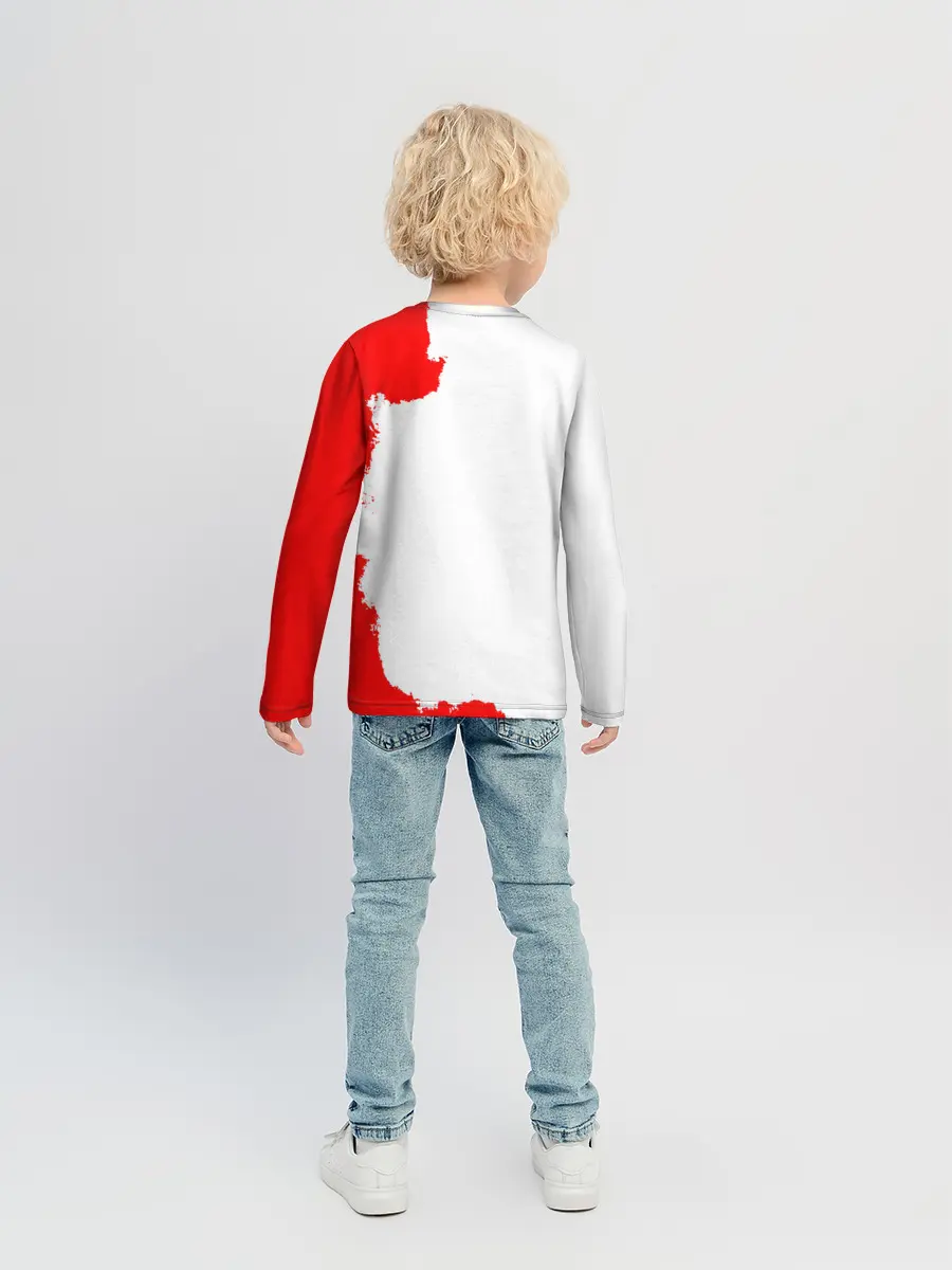 Детский лонгслив / Хамон красный