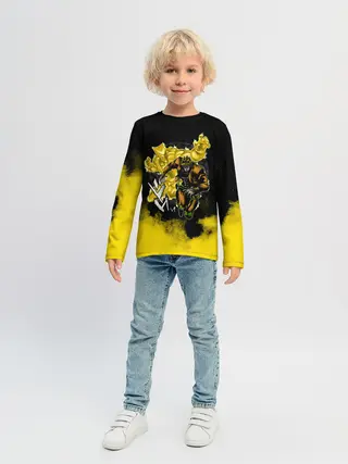 Детский лонгслив / Хамон желтый дым