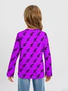 Детский лонгслив / Джоджо фиолетовый паттерн