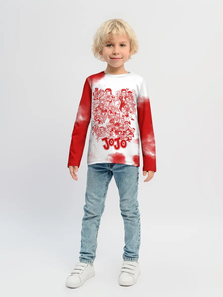 Детский лонгслив / Джоджо герои красный дым