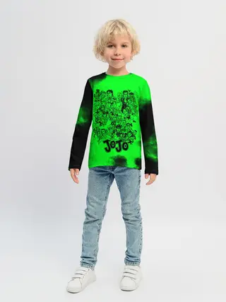 Детский лонгслив / Джоджо герои зеленый дым
