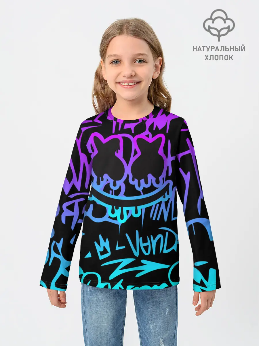 Детский лонгслив / Marshmello