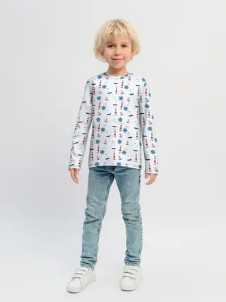 Детский лонгслив / Кораблики да маяки