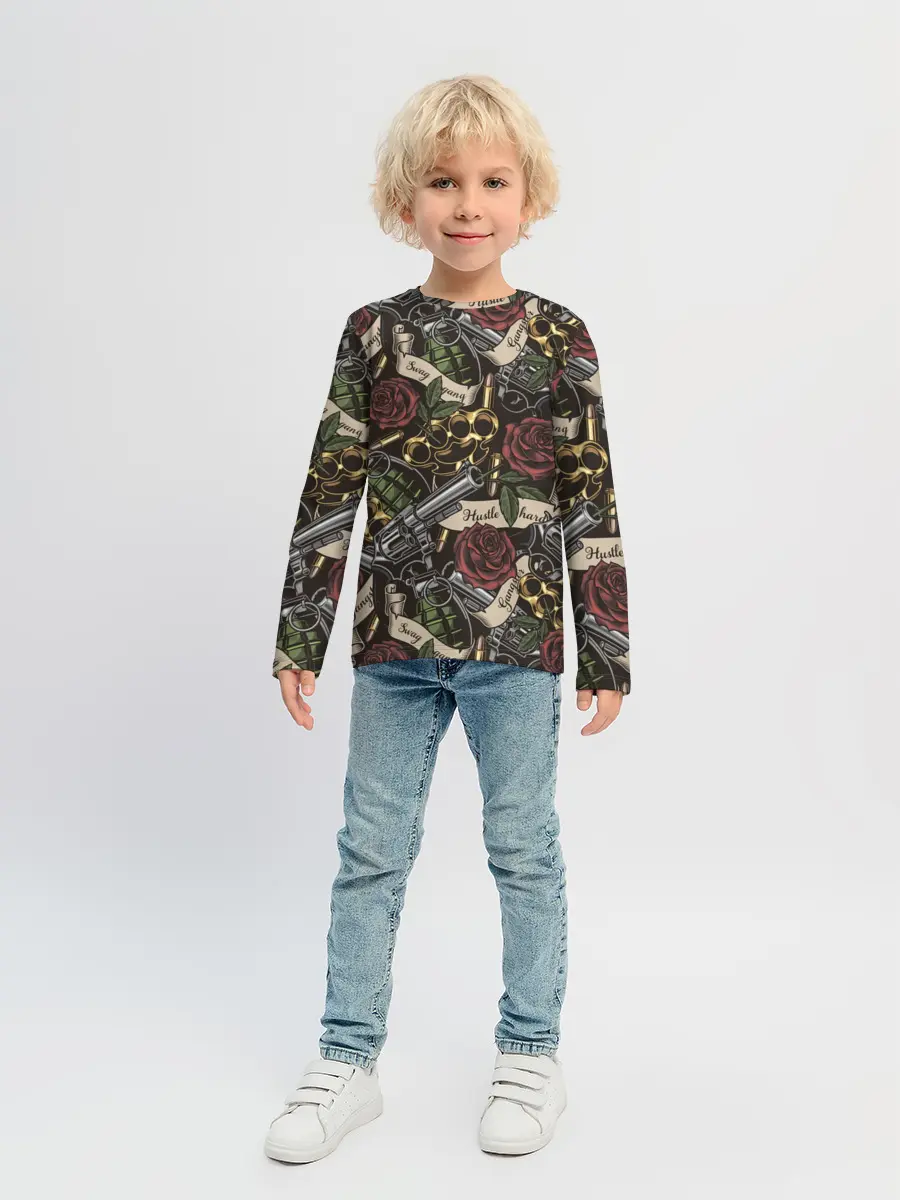 Детский лонгслив / старая школа